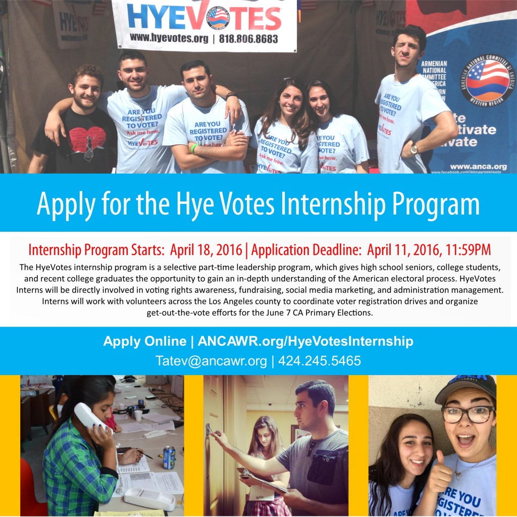 general internship flyer with hye votes